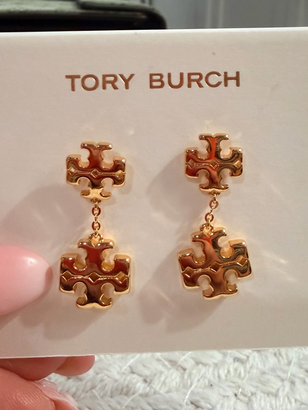 Tory Burch Kira Linear Earrings NWT